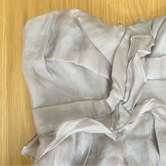 Super Lucy - Ruffle Grey Mettalic Corset - Size 36 / S - Picture 3 of 7